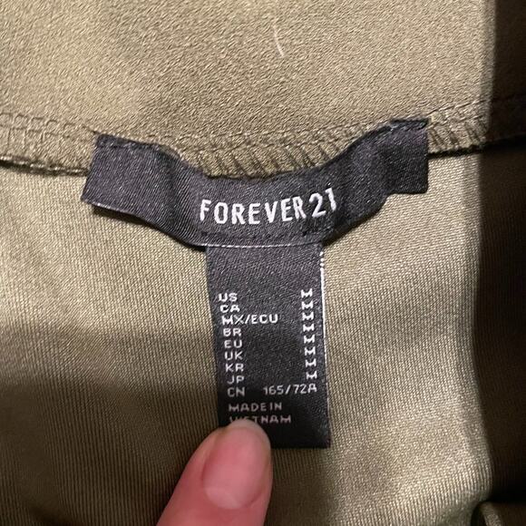 Forever 21 Army Green High Waisted Faux Skirt - Picture 5 of 9